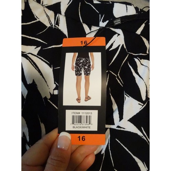 New MARIO SERRANI Italy Comfort Stretch Tummy Control Print Bermuda Shorts Sz 16 - Picture 4 of 7